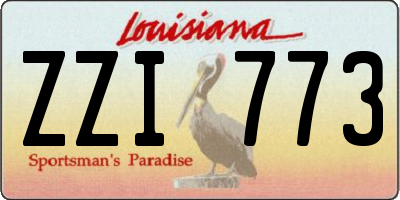LA license plate ZZI773
