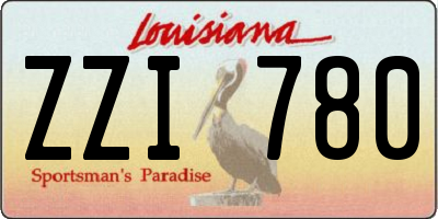 LA license plate ZZI780