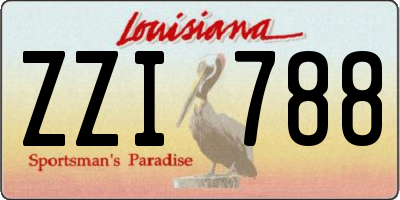 LA license plate ZZI788