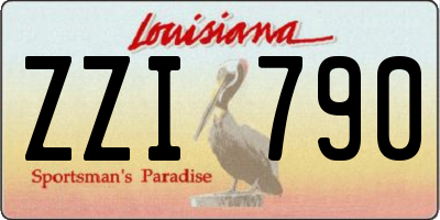 LA license plate ZZI790