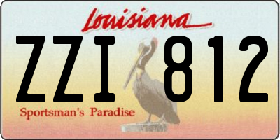 LA license plate ZZI812