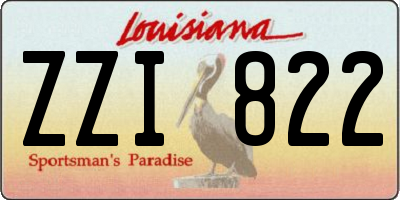 LA license plate ZZI822