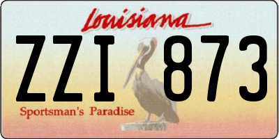 LA license plate ZZI873