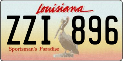 LA license plate ZZI896