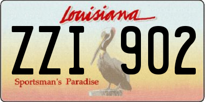 LA license plate ZZI902