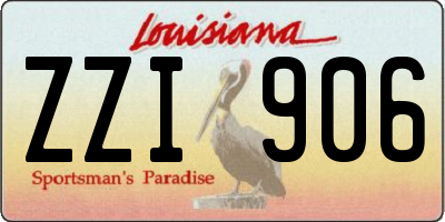 LA license plate ZZI906