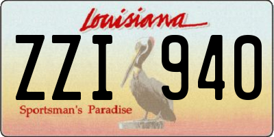 LA license plate ZZI940