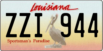 LA license plate ZZI944
