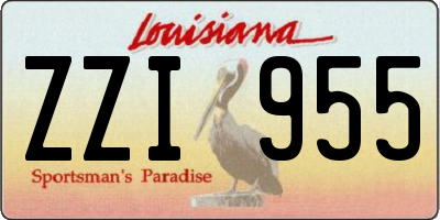 LA license plate ZZI955