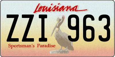 LA license plate ZZI963