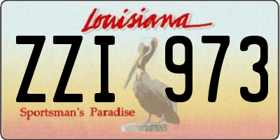 LA license plate ZZI973