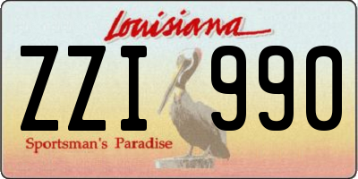 LA license plate ZZI990