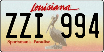 LA license plate ZZI994