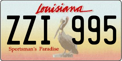 LA license plate ZZI995