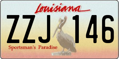 LA license plate ZZJ146