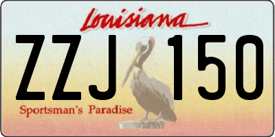 LA license plate ZZJ150