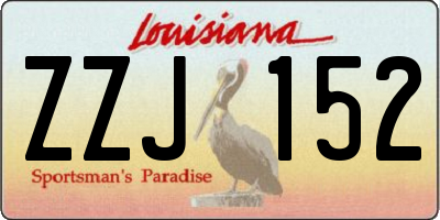 LA license plate ZZJ152