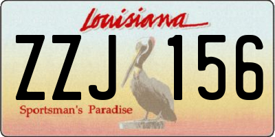 LA license plate ZZJ156