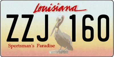 LA license plate ZZJ160