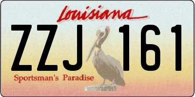 LA license plate ZZJ161