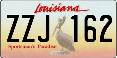 LA license plate ZZJ162