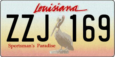 LA license plate ZZJ169