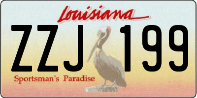 LA license plate ZZJ199