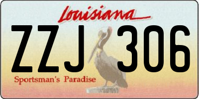 LA license plate ZZJ306