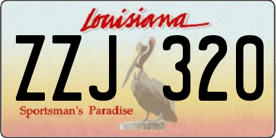 LA license plate ZZJ320