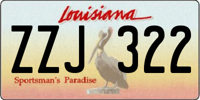LA license plate ZZJ322