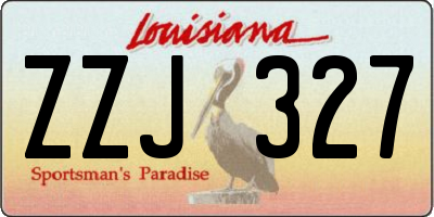 LA license plate ZZJ327