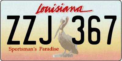 LA license plate ZZJ367