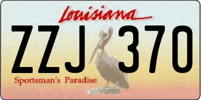 LA license plate ZZJ370