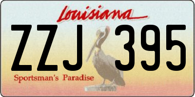 LA license plate ZZJ395