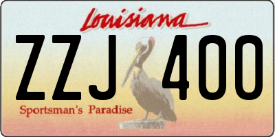 LA license plate ZZJ400