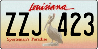 LA license plate ZZJ423