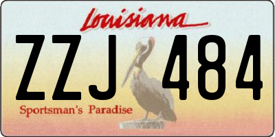 LA license plate ZZJ484