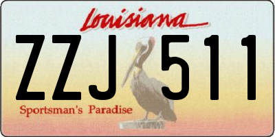 LA license plate ZZJ511