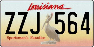 LA license plate ZZJ564