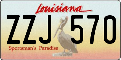 LA license plate ZZJ570