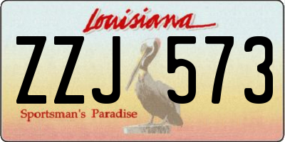 LA license plate ZZJ573