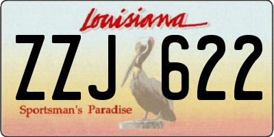 LA license plate ZZJ622