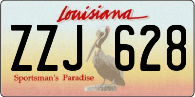 LA license plate ZZJ628