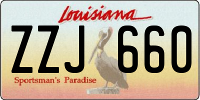 LA license plate ZZJ660