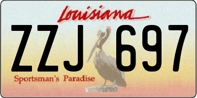 LA license plate ZZJ697