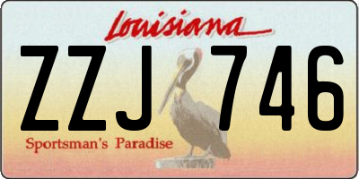 LA license plate ZZJ746