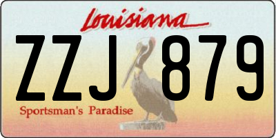 LA license plate ZZJ879