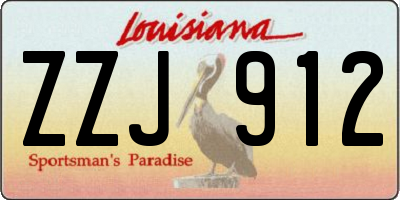 LA license plate ZZJ912