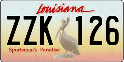 LA license plate ZZK126