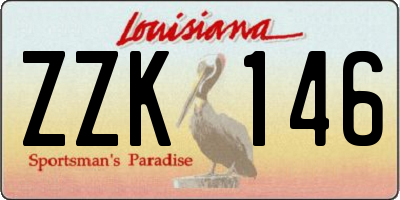LA license plate ZZK146